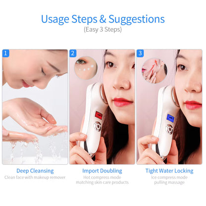Facial Hot & Cold Cryotherapy Vibration Massager