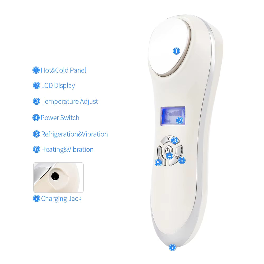 Facial Hot & Cold Cryotherapy Vibration Massager
