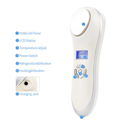 Facial Hot & Cold Cryotherapy Vibration Massager